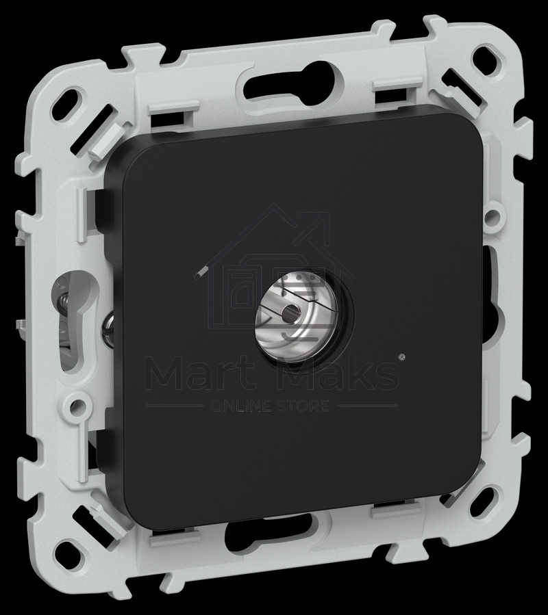 Розетка TV экранированная оконечная тип M РТВм-1-1-1-ФлЧ черный FLITE