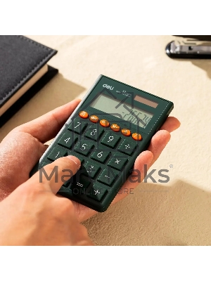 Калькулятор карманный Deli EM130GREEN зеленый 12-разр.