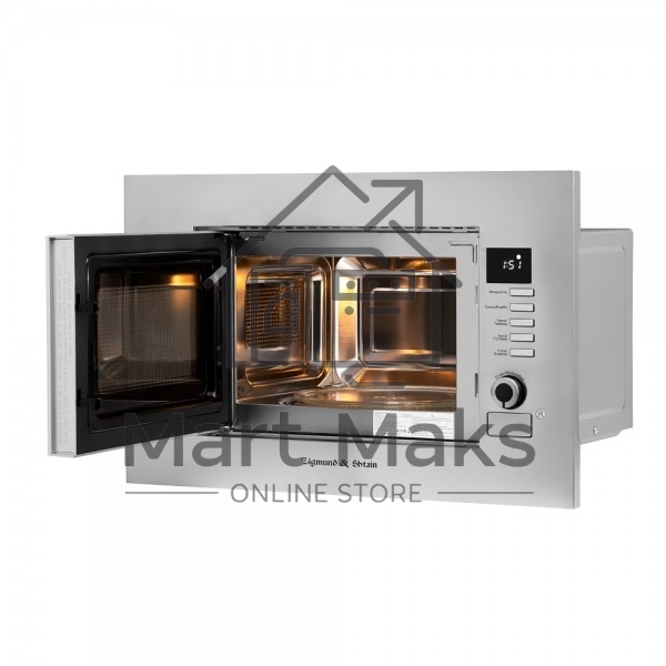 Микроволновая печь встраиваемая Zigmund & Shtain BMO 21 S нержавеющая сталь, 20 л, 1200 Вт, переключатели - поворотный механизм/кнопки
