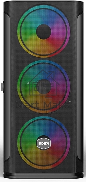 Компьютерный корпус SOEYI «AX1-B10 SOEYI ATX case with черный coating front panel with flat small mesh, without»