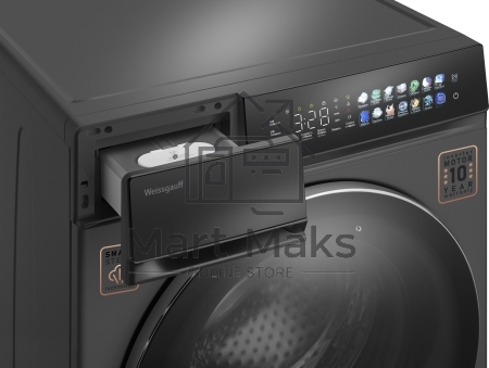Стиральная машина Weissgauff WM 996 Autodose Inverter Touch серая, загрузка фронтальная 11кг, 1400 об/мин., класс: A+++