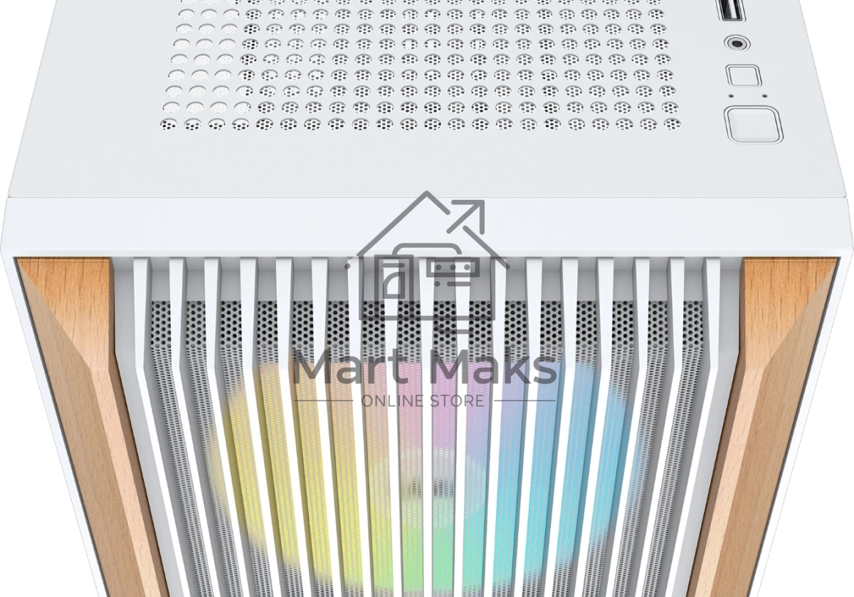 Компьютерный корпус без блока питания SAMA Z60 белый, Midi-Tower, TG, 4x140мм ARGb, 2xUSB 3.0 + 1xUSB 3.1 Type-C, E-ATX, ATX, mATX, mITX белый