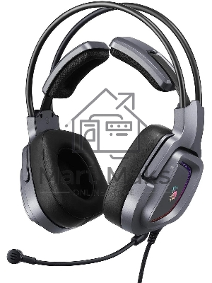 Гарнитура проводная с микрофоном A4Tech Bloody G575 серый 2м мониторные USB оголовье (G575 USB/GREY)