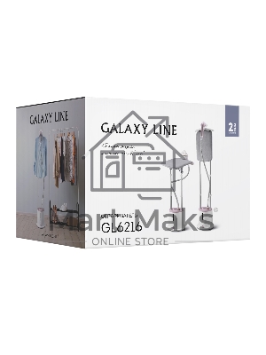 Отпариватель Galaxy Line GL 6216 белый/розовый, 2200 Вт, 46 г/мин, 1700 мл