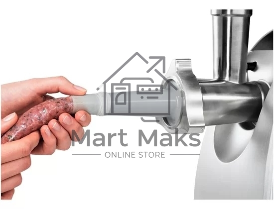 Мясорубка электрическая Bosch MFW68640 черный, 2200 Вт, 4.3 кг/мин, реверс, металлический лоток, насадки - 5