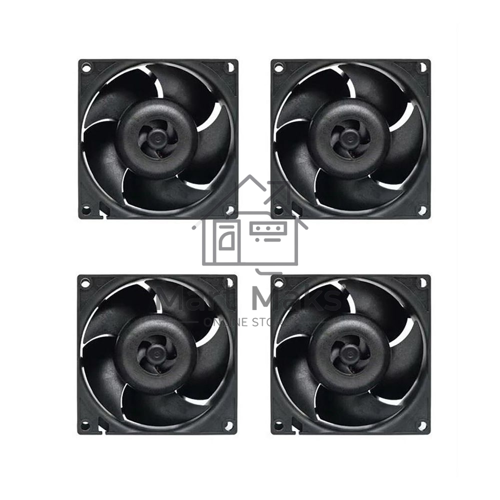 Комплект вентиляторов для корпуса Arctic S8038-10K (4 Pack) черный, 80 мм, 10000 об/мин, 4 pin