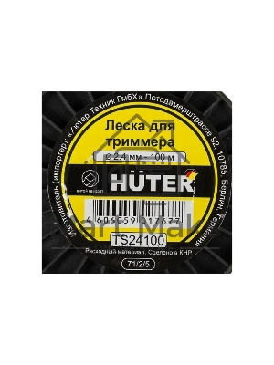 Леска для садовых триммеров Huter TS24100 d=2.4мм L=100м для Huter GGT-800S(T)/1000S(T)/1300S(T)/1500S(T) (71/2/5)