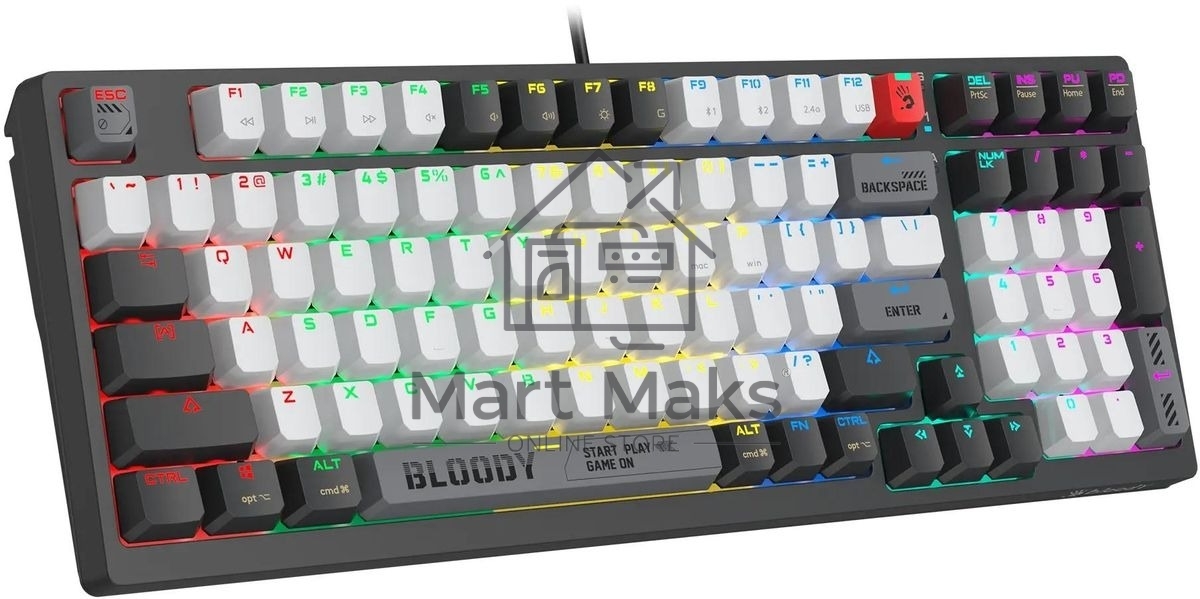 Клавиатура A4Tech Bloody WS98 механическая беспроводная USB черный/серый (WS98)