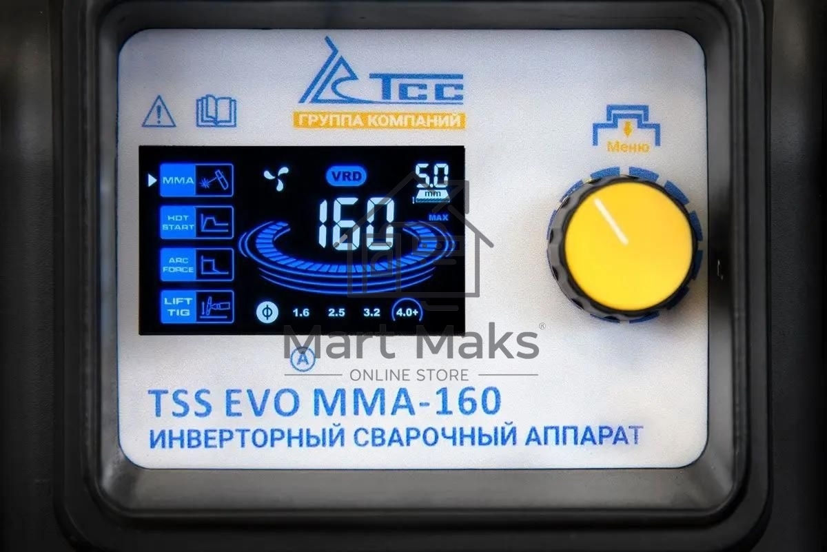 Сварочный аппарат ТСС EVO MMA-160, MMA DC/TIG DC 4.8кВт