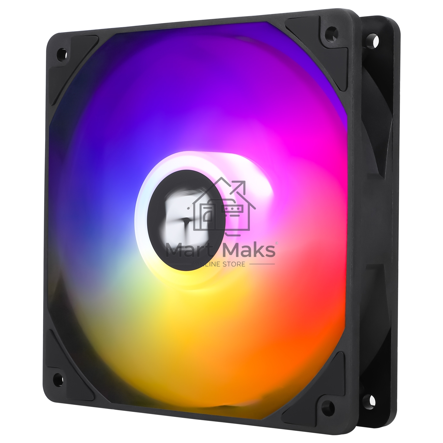 Кулер для корпуса Thermaltight TL-C12C-S (120x120x25mm, 4-pin PWM, ARGB, 66.17CFM, 25.6dBA, 1550RPM, Black)