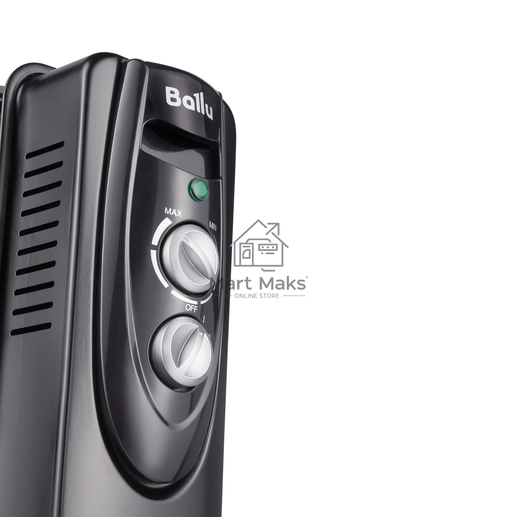 Масляный обогреватель Ballu Classic Black BOH/CL-07BRN (7 секций) (7 секций), черный, 1500 Вт, 20 м2, термостат
