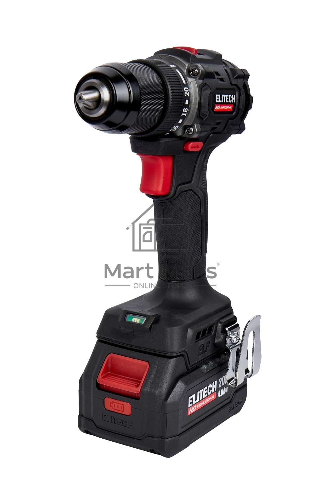 Дрель-шуруповерт Elitech CD 20SL2 (E2201.040.02) 80Вт аккум. патрон:быстрозажимной (кейс в комплекте) (205718)