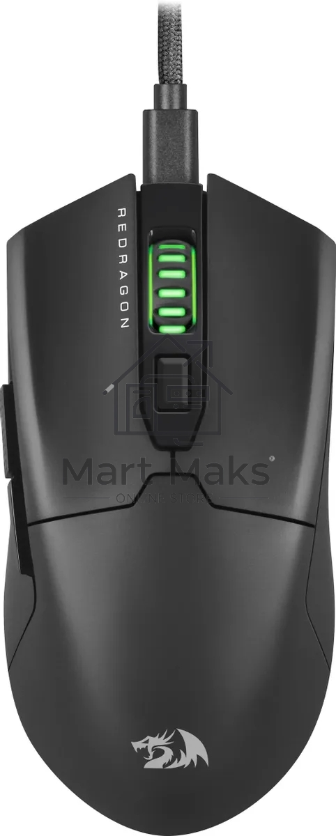 Мышь проводная игровая REDRAGON FYZU черная (USB, Pixart P3395, Huano, 6 кн., 26000 Dpi, RGb подсветка)