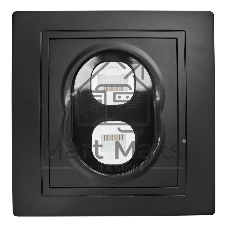 Розетка телефонная RJ11 + компьютерная RJ45 скрытой установки IP20, черная 