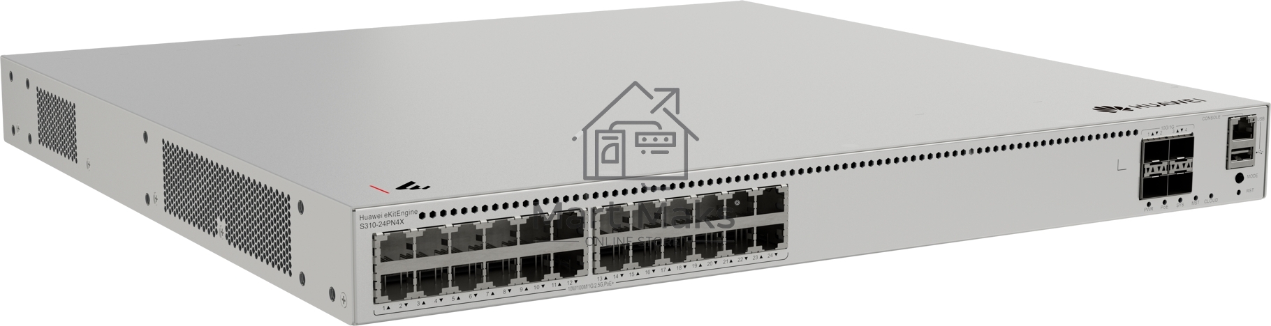 Коммутатор Huawei S310-24PN4X, 24×PoE+ (1G/2.5G) + 4×10G SFP+, управляемый