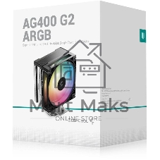 Устройство охлаждения(кулер) Deepcool AG400 G2 ARGB Soc-AM5/AM4/1200/1700/1851 серебристый/черный 4-pin 30.93dB Al+Cu 230W 641gr Ret (R-AG400-BKAMMG2-G)