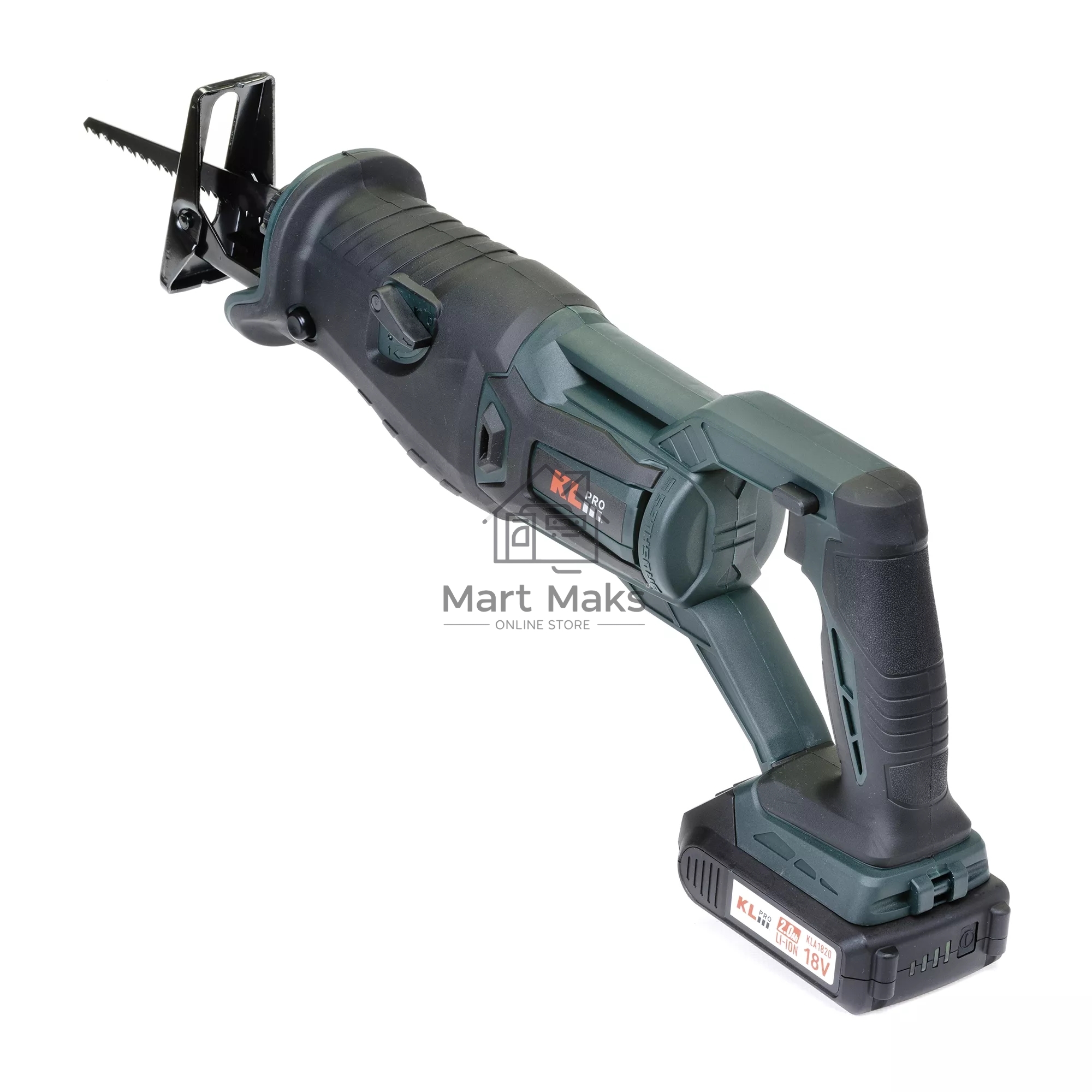 Профессиональная пила сабельная бесщеточная KLPRO KLTKT18B-20 (18 В, Li-ion-2шт, 2.0А·ч, полотна дерево/металл, ЗУ, сумка)