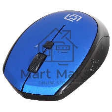 Мышь беспроводная Oklick 488MW синий/черный, 1600 dpi, радиоканал, USB, кнопки - 4