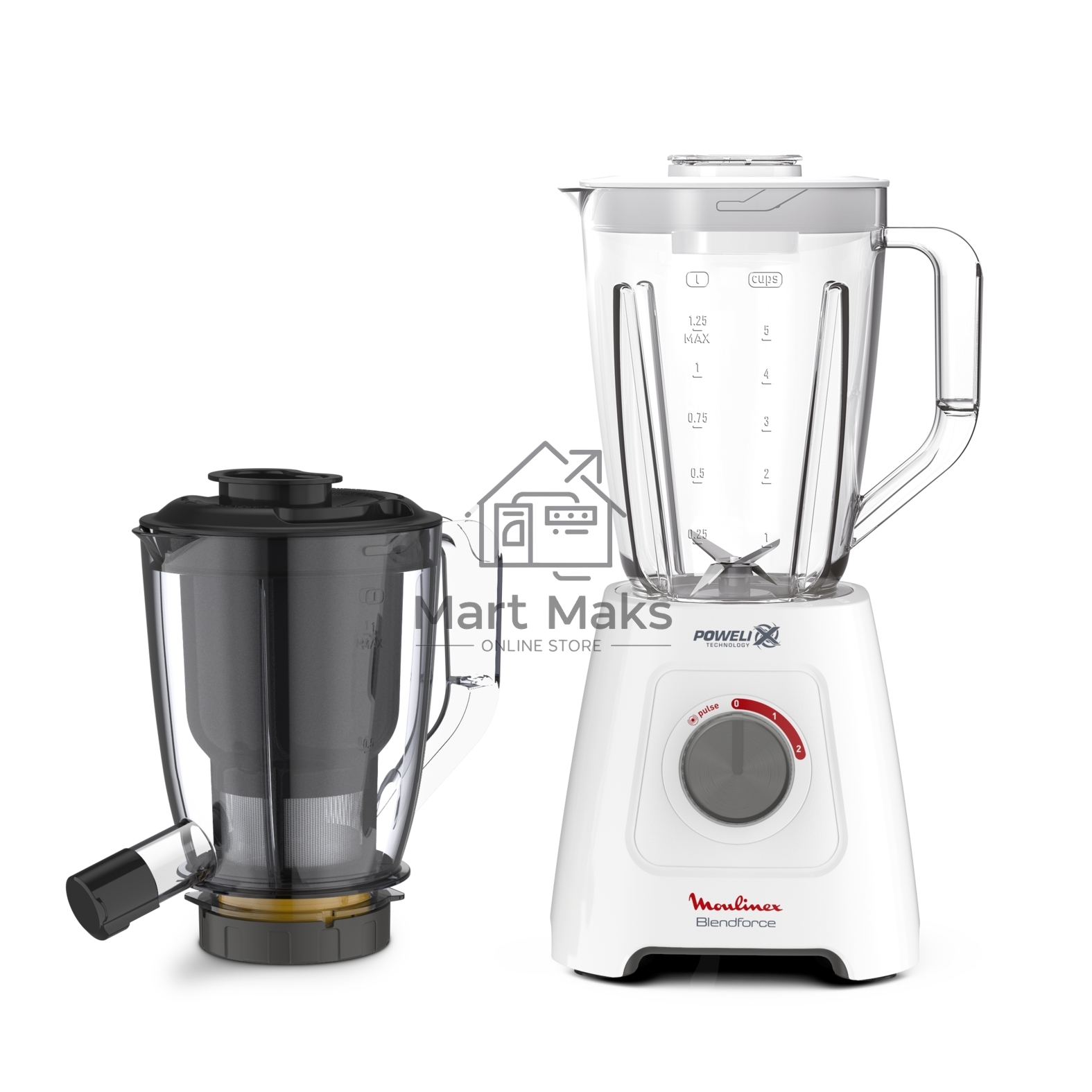 Блендер стационарный Moulinex Blendforce LM42Q110 600Вт белый