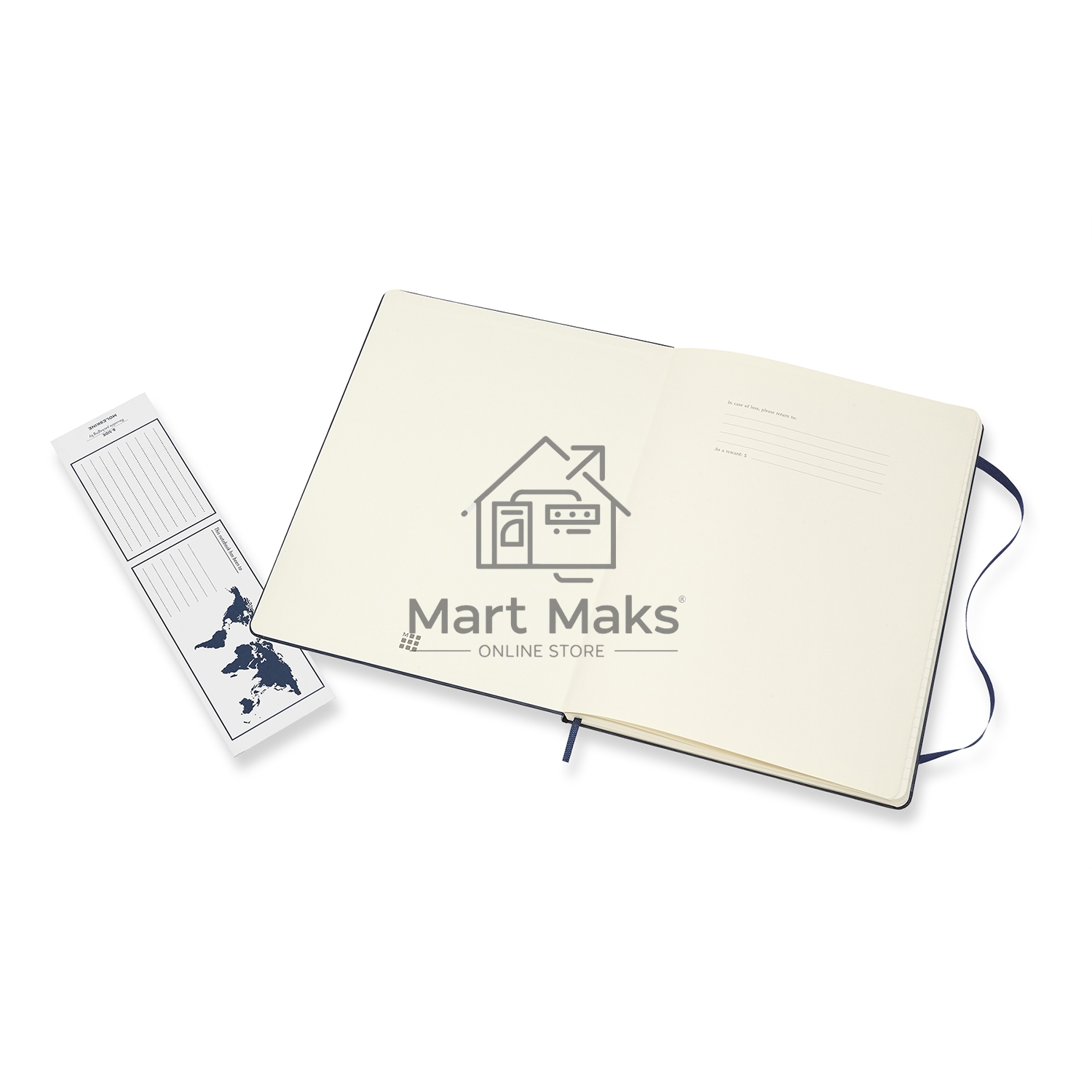 Блокнот Moleskine CLASSIC QP090B20 XLarge 190х250мм, 192 страниц, линейка, твердая обложка, синий