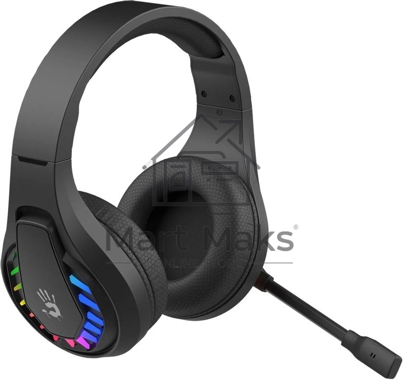 Гарнитура проводная с микрофоном A4Tech Bloody GR230 черный накладные BT оголовье (GR230)