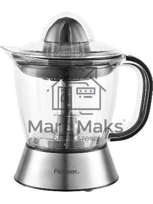 Соковыжималка Pioneer JC2071 прозрачный/стальной, цитрусовая, 45 Вт, 1000 мл, механическое