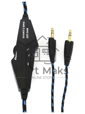 Гарнитура Gembird MHS-G55 черный/синий, проводная