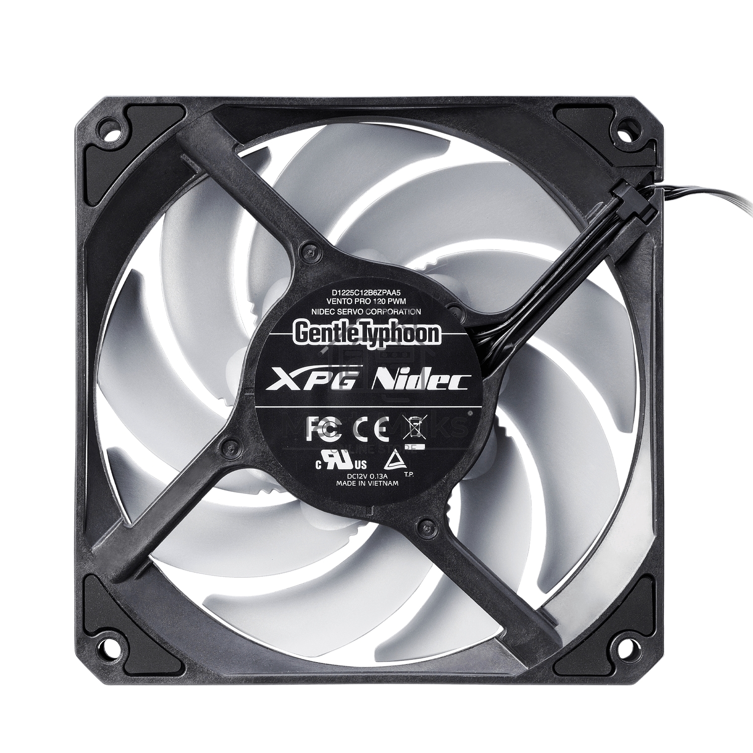 Вентилятор для корпуса ADATA XPG VENTO 120 ARGB черный, 120 мм, 1850 об/мин, 21 дБ, 3 pin