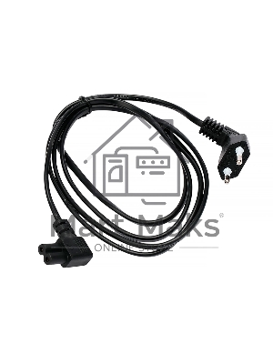 Кабель питания Cablexpert PC-184A-VDE-1.8M CEE 7/16-C7, 2x0.75мм2, 2.5А, VDE, угл.разъемы, 1.8м, черный, пакет