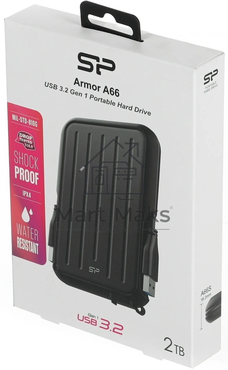 Внешний HDD 2Tb Silicon PowerArmor A66, 2.5