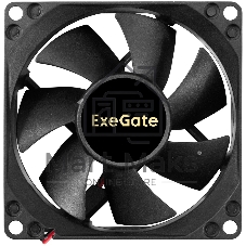 Вентилятор корпусной ExeGate ExtraSilent ES08025H2P, 80 мм, 1900 об/мин, 19 дБ, 2-pin, без подсветки