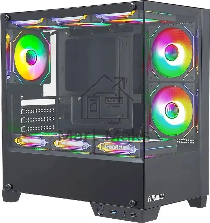 Компьютерный корпус AeroCool / Formula Cristal Z1M черный без БП mATX 2xUSB2.0 1xUSB3.0 audio bott PSU