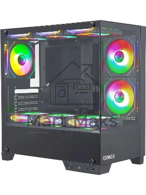 Компьютерный корпус AeroCool/Formula Cristal Z1M черный без БП mATX 2xUSB 2.0 1xUSB 3.0 audio bott PSU