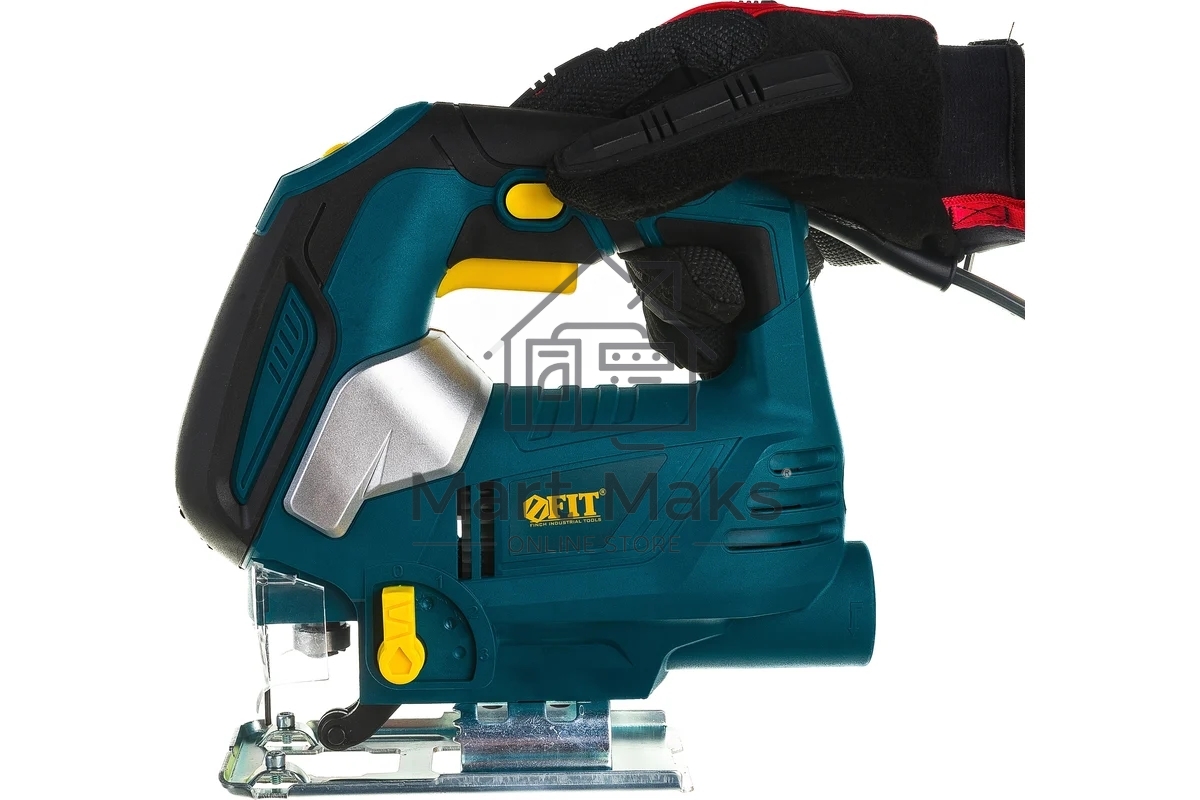 Лобзик FIT JS-710 710 Вт, 0-3000 ход/мин, БзП, маятник, 80 мм, 2,1 кг, рез. накл., коробка