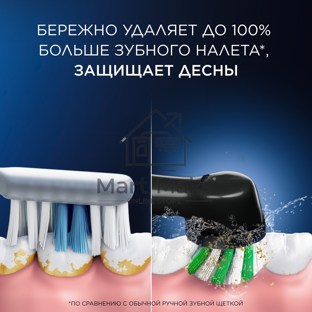 Набор электрических зубных щеток Oral-B Pro Series 1 бирюзовый/черный