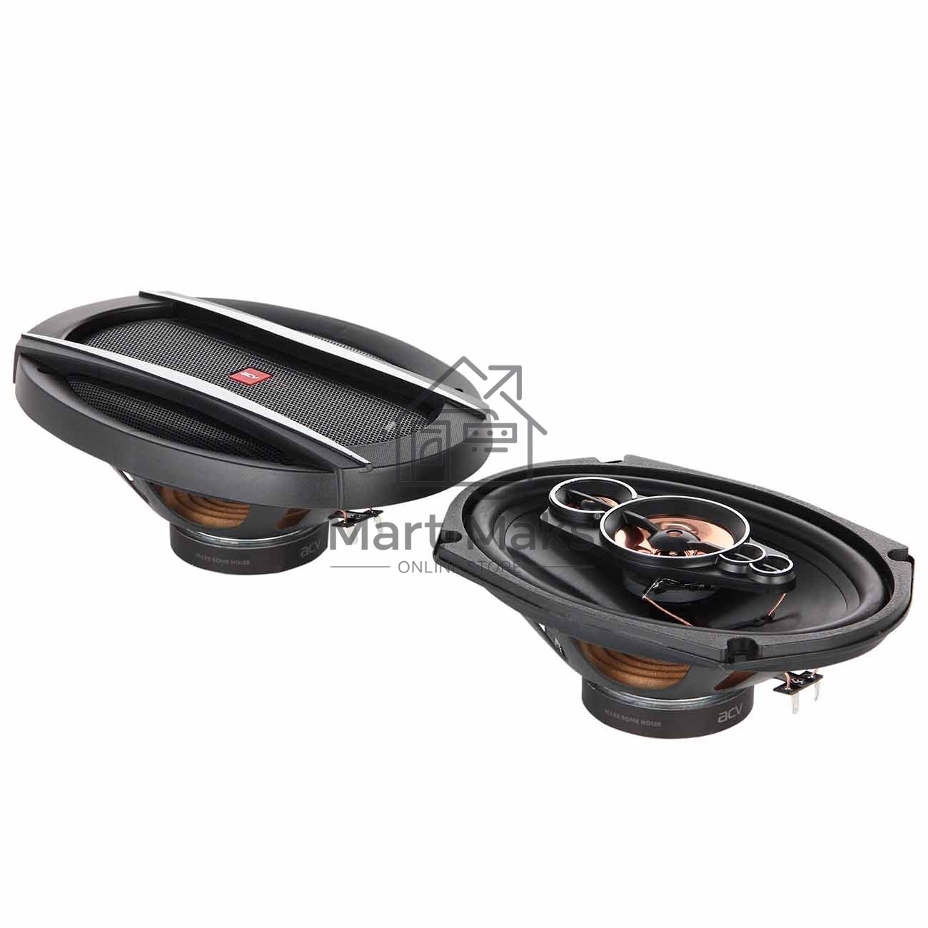 Колонки автомобильные ACV PI-694E 240Вт 88дБ 4Ом 16x23см (6x9дюйм) (ком.:2кол.) коаксиальные четырехполосные