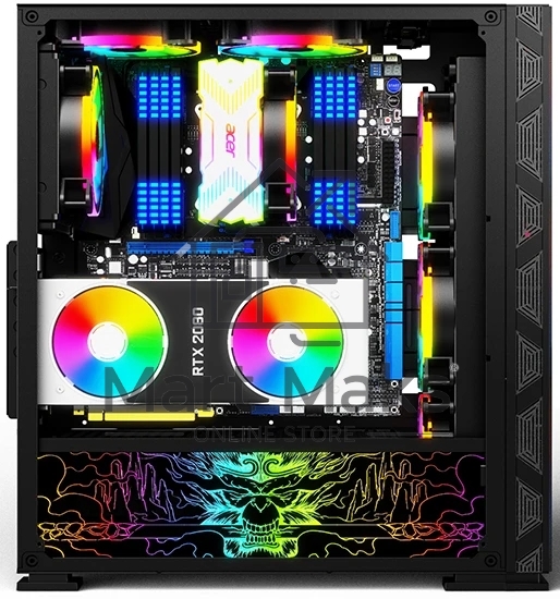 Компьютерный корпус SOEYI «AX8-B20 SOEYI ATX case with черный coating front panel with flat bigger mesh, without»