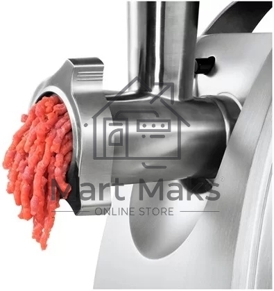 Мясорубка электрическая Bosch MFW68640 черный, 2200 Вт, 4.3 кг/мин, реверс, металлический лоток, насадки - 5