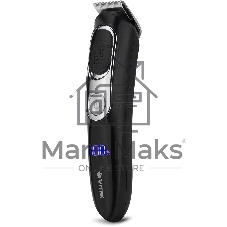 Триммер Vitek VT-2549 BK Питание сеть/аккумулятор. Встроенная аккумуляторная батарея Li-ion 700 mAh 3,7V. Время зарядки 90мин. Время автономной работы 45мин. Влажная очистка. Детальный триммер. Индикатор зарядки. ЖК дисплей с индикацией процента зарядки батареи. Число установок длины 11. Максимальная длина стрижки 12мм. Минимальная длина стрижки 0,4. Способ регулировки длины регулировкой длины лезвий/сменой насадок. Материал лезвий высокачественная сталь. Число насадок 5. Стрижка бороды. Триммер для носа/ушей. Насадка для бритья. Аксессуары: Щеточка, смазочное масло. Низкий уровень вибрации и шума.