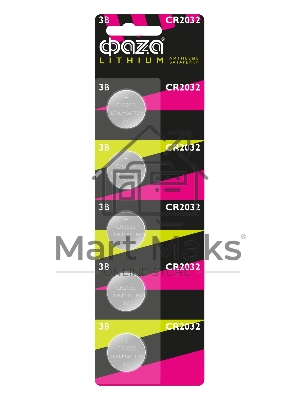 Элемент питания литиевый CR2032 BL-5 (уп.5шт) ФАZА 4895205003217, 3 В