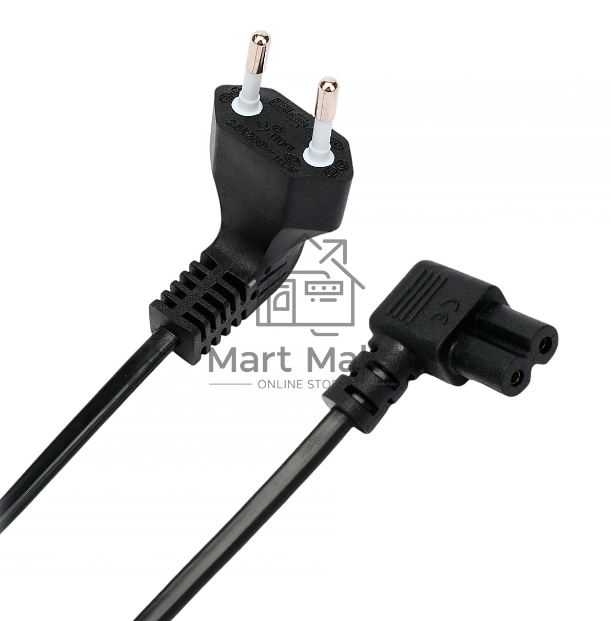 Кабель питания Cablexpert PC-184A-VDE-1.8M CEE 7/16-C7, 2x0.75мм2, 2.5А, VDE, угл.разъемы, 1.8м, черный, пакет