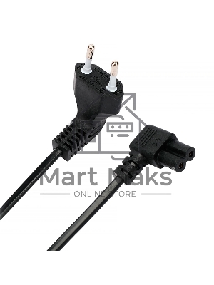 Кабель питания Cablexpert PC-184A-VDE-1.8M CEE 7/16-C7, 2x0.75мм2, 2.5А, VDE, угл.разъемы, 1.8м, черный, пакет