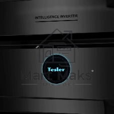 Холодильник Tesler RFD-427BI белый, глянцевый двухкамерный 250/142л морозилка сбоку, No Frost, Side by Side