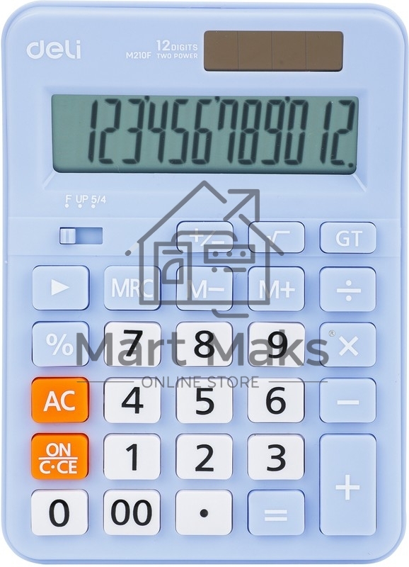 Калькулятор настольный Deli EM210FBLUE синий 12-разр.
