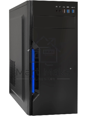Компьютерный корпус Miditower ExeGate XP-333U-UNS450 (ATX, БП UNS450 с вент. 12см, 1*USB/2*USB 3.0, аудио, черный)