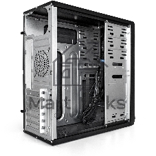 Компьютерный корпус Miditower ExeGate CP-603-UNS450 (ATX, БП UNS450 с вент. 12см, 2хUSB, аудио, черный)