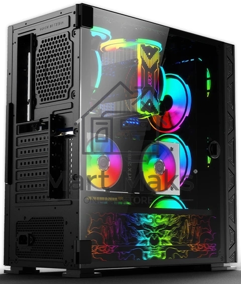 Компьютерный корпус SOEYI «AX8-B20 SOEYI ATX case with черный coating front panel with flat bigger mesh, without»
