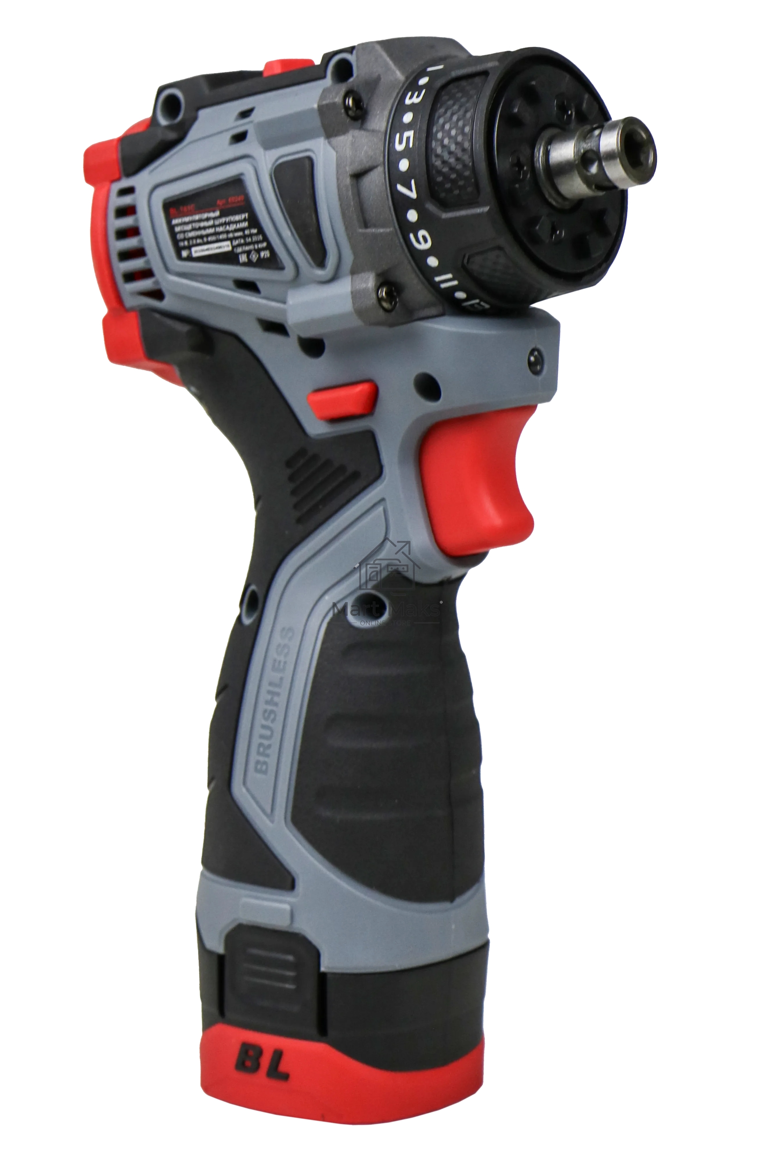 Дрель-шуруповерт аккумуляторная бесщеточная Комби ProfiPower BL-161C (16В, 40Нм, Li-ion 2шт, 2.0А·ч, 2 скорости, 0.8-10мм, З/У, в кейсе)