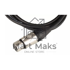 Кабель микрофонный FORCE FMC-05/1.5XLR (M) - XLR (F), высококачественный балансный, малошумящий с проводниками из безкислородной меди OFC, диаметр 6 мм, профессиональные металлические разъемы, длина 1,5 м, цвет черный