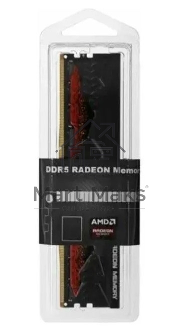 Оперативная память AMD Radeon R5, DDR5, 32GB (1x32GB), 5200MHz, CL40, DIMM, с радиатором, красный/черный